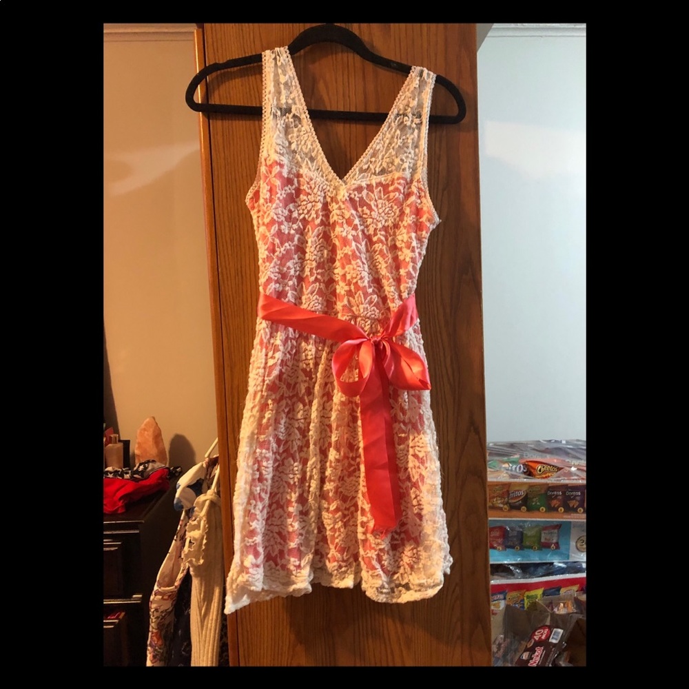 Short Floral pink dress